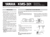 Yamaha KMS-301 - Owners Manual 